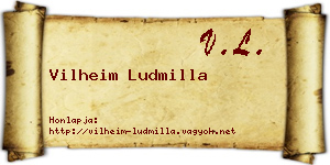 Vilheim Ludmilla névjegykártya
